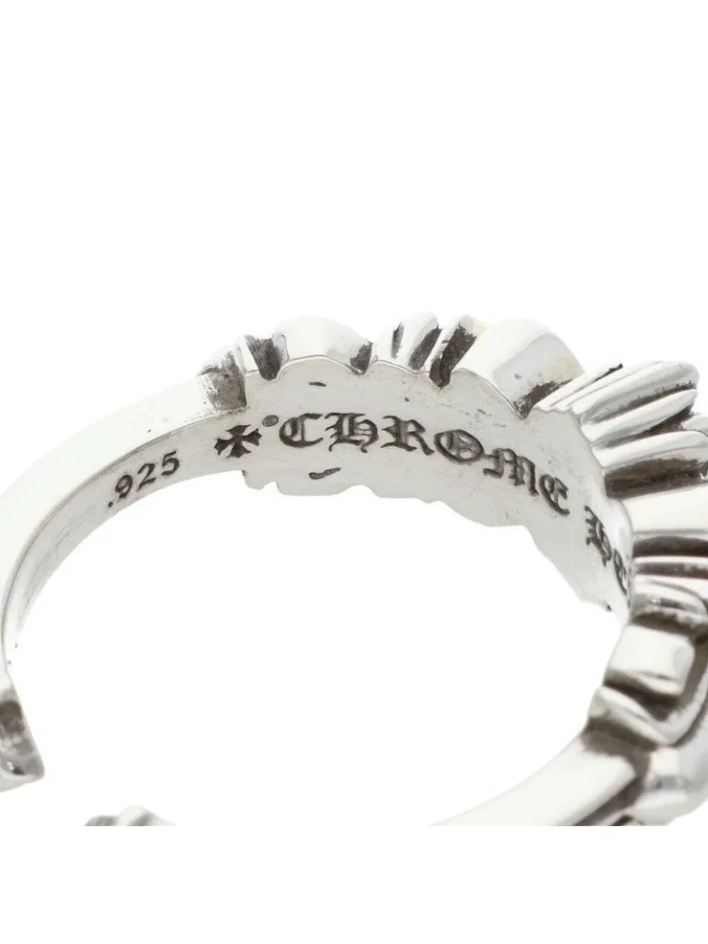 Chrome Hearts Baby Classic Double Floral Silver Ring